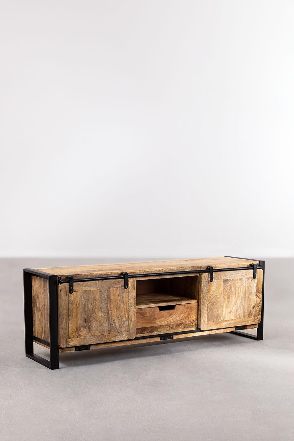 Sklum Kiefer Style Black Natural mobile TV legno mango