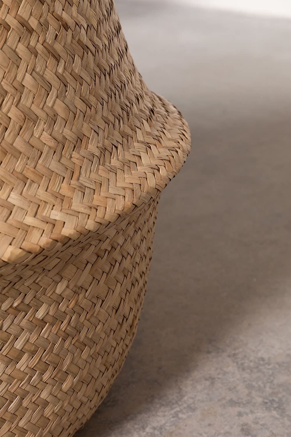 Sklum Kahs Cesta Giunco Ø45x40 cm Intrecciata a Mano