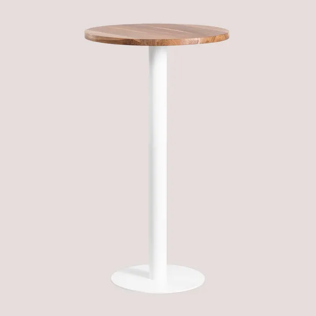 Sklum Macchiato Tavolo Alto Rotondo 60 cm Acacia