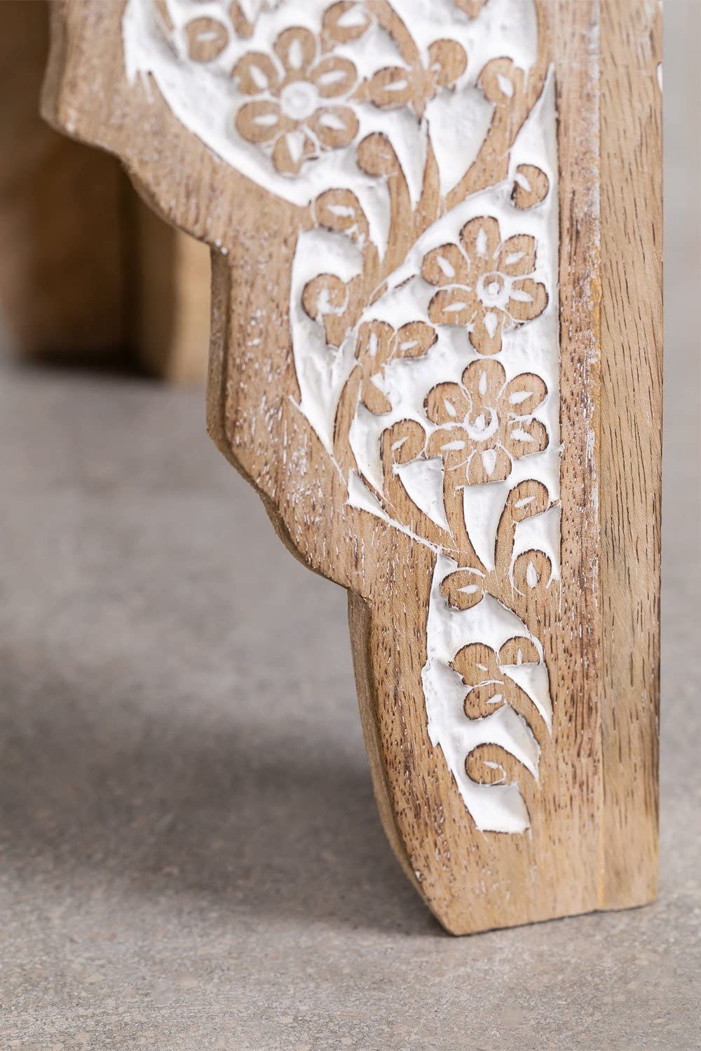 Sklum Limbet Tavolino in Legno di Mango 35,5 cm Boho