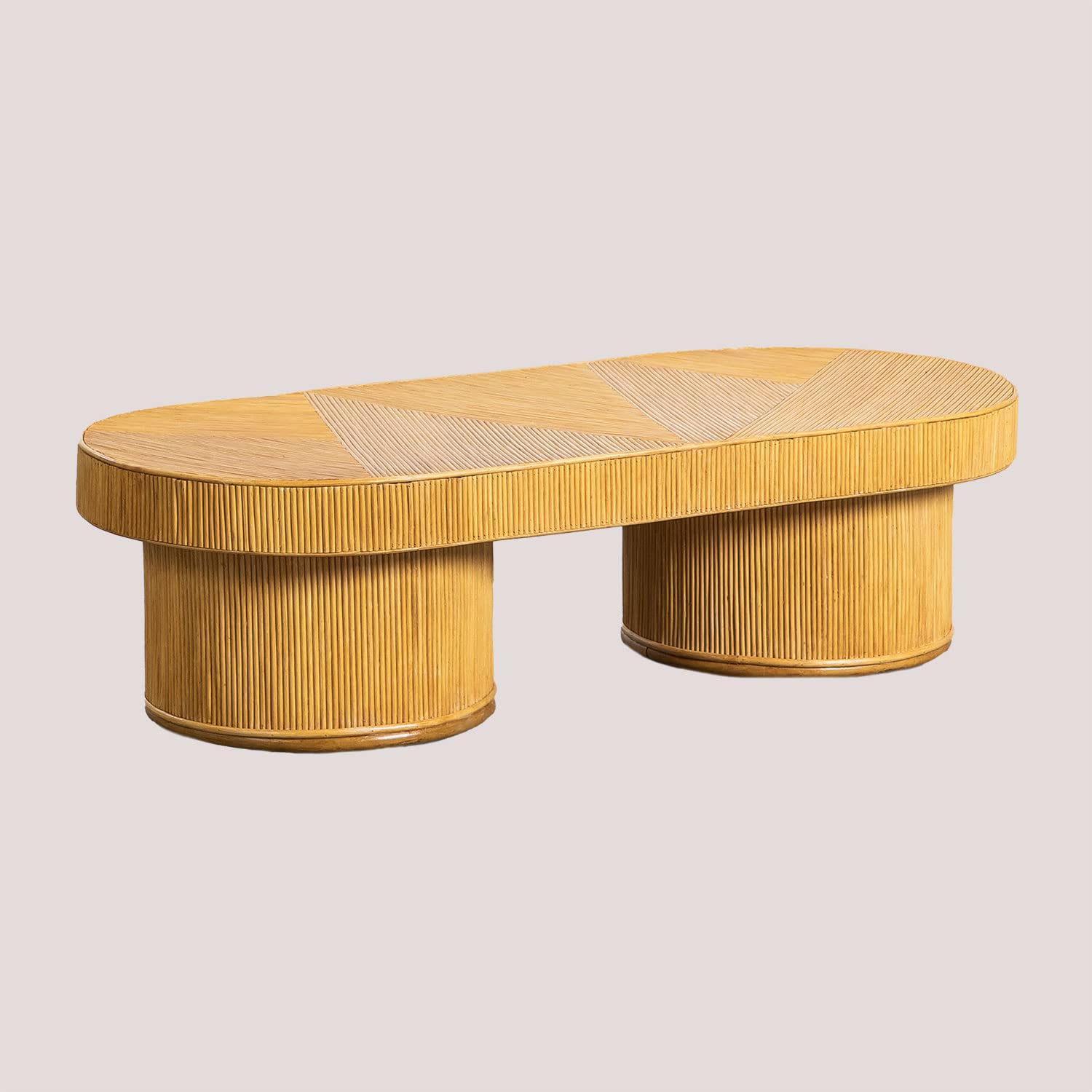 Sklum Balenty 150 Tavolino in rattan marrone