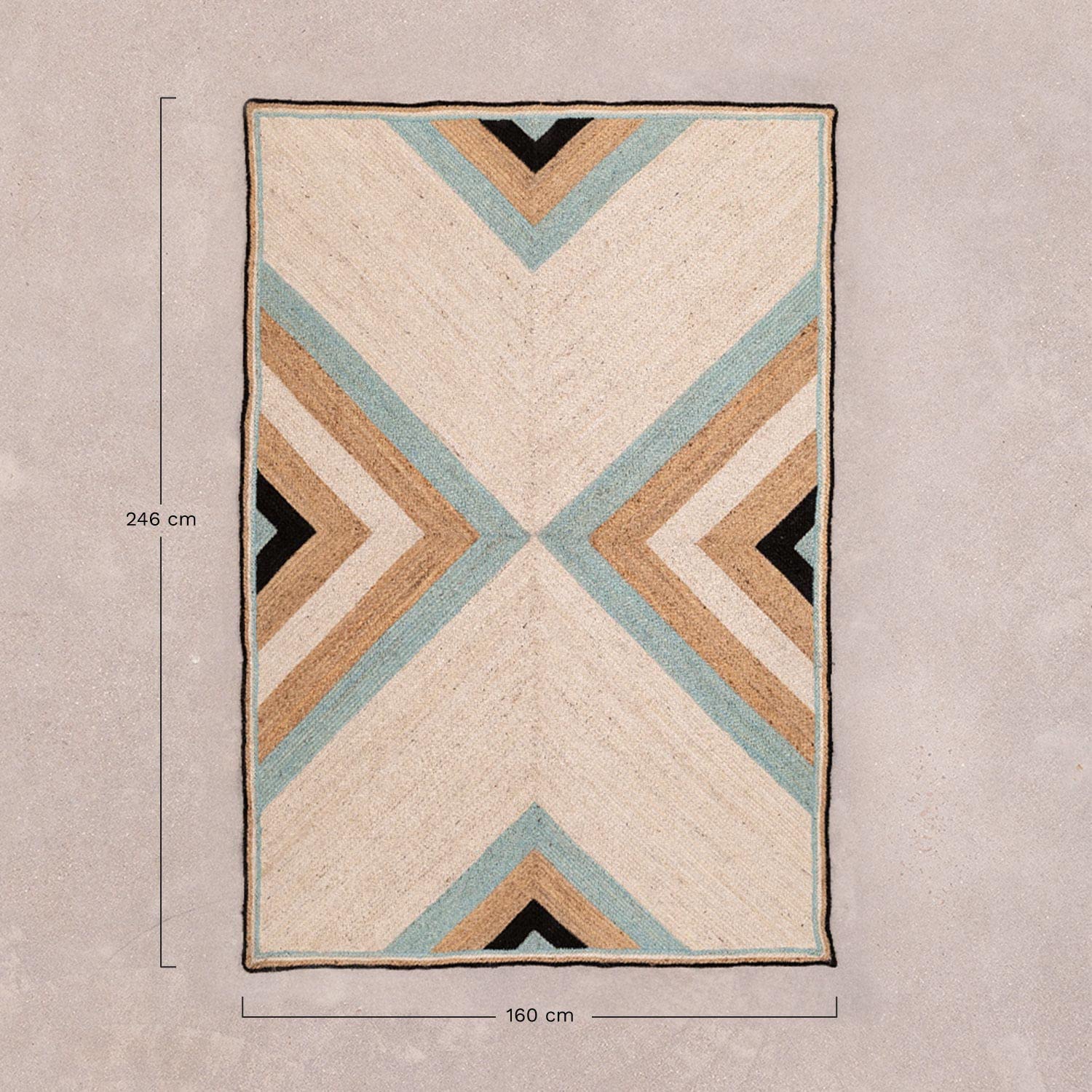 Sklum Saina tappeto in juta 246x160 cm geometrico
