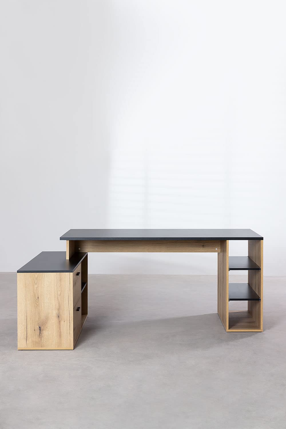 Sklum Taluk tavolo ufficio a L in legno rovere
