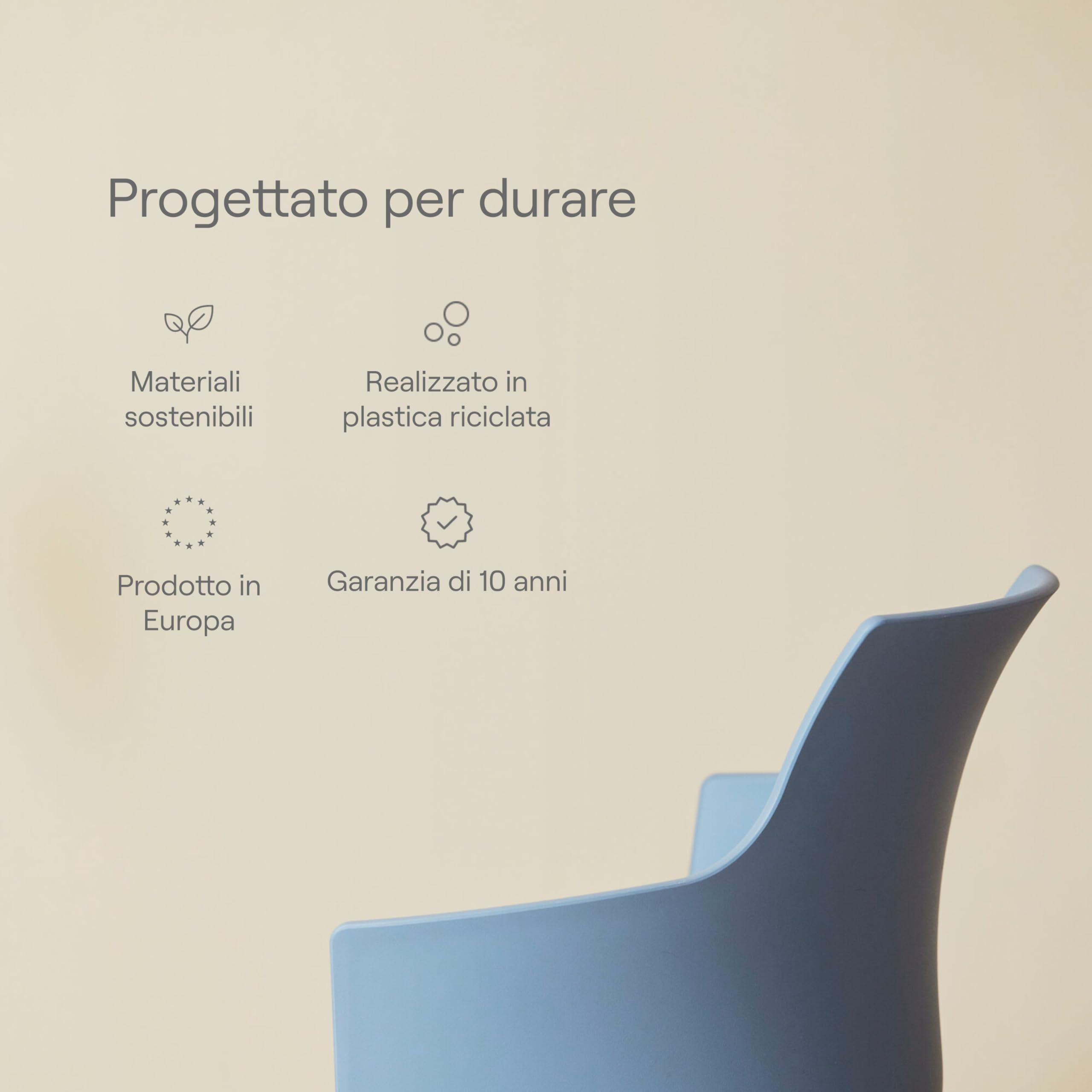 Varier Social Tilt sedia da pranzo bianca con braccioli