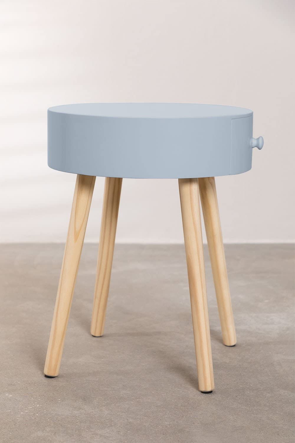 Sklum Lamba comodino legno grigio con cassetto