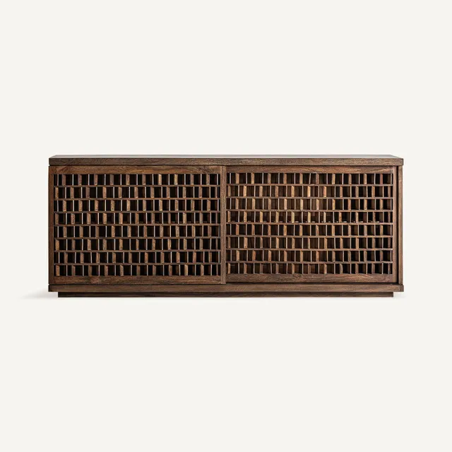 Bambua Kladno credenza mango scuro intagliata