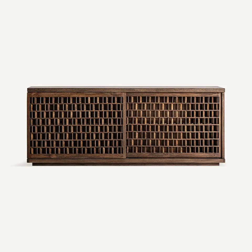 Bambua Kladno credenza mango scuro intagliata