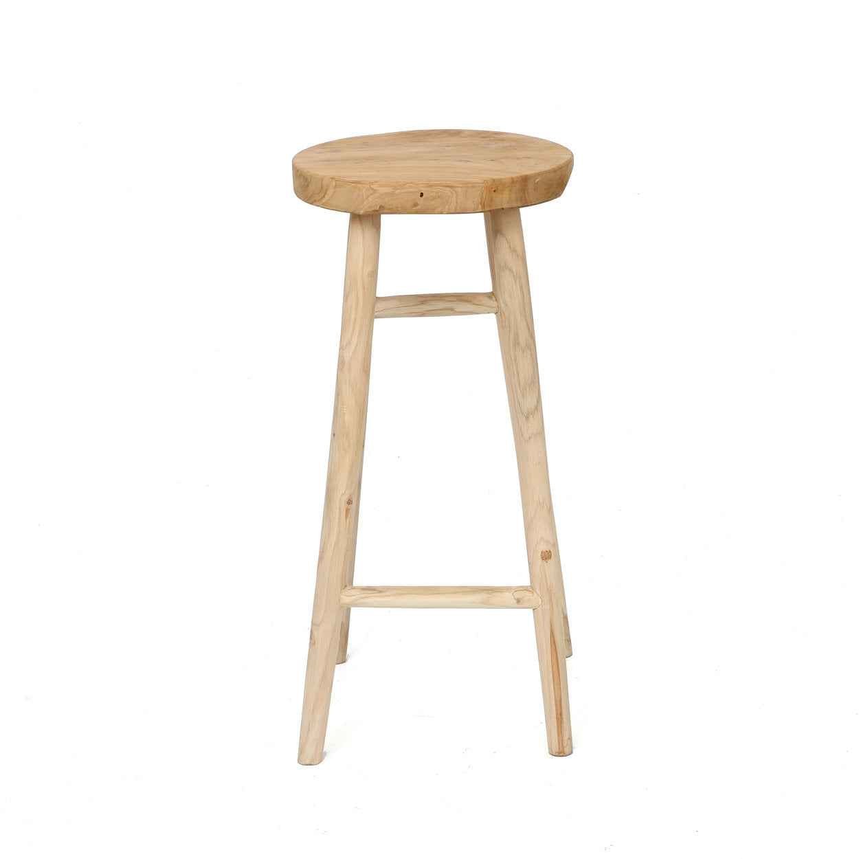 Bambua Kedut sgabello bar teak naturale