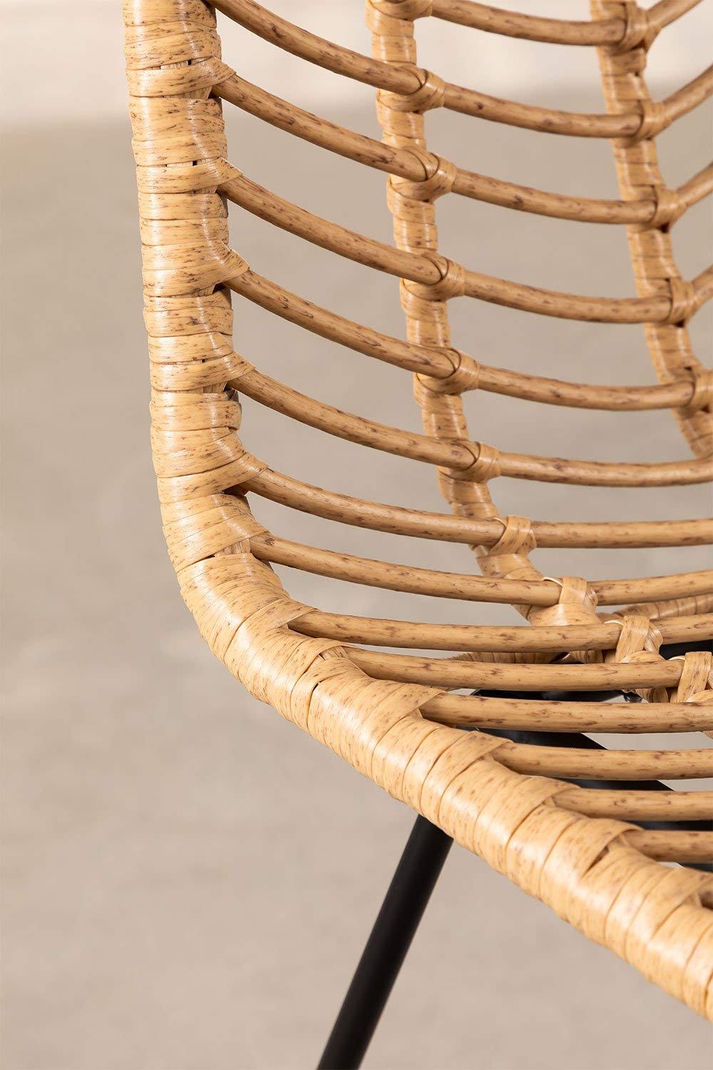 Sklum Gouda sgabello rattan naturale 75 cm