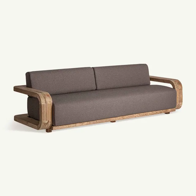 Bambua Corba Divano Esterno Teak Taupe