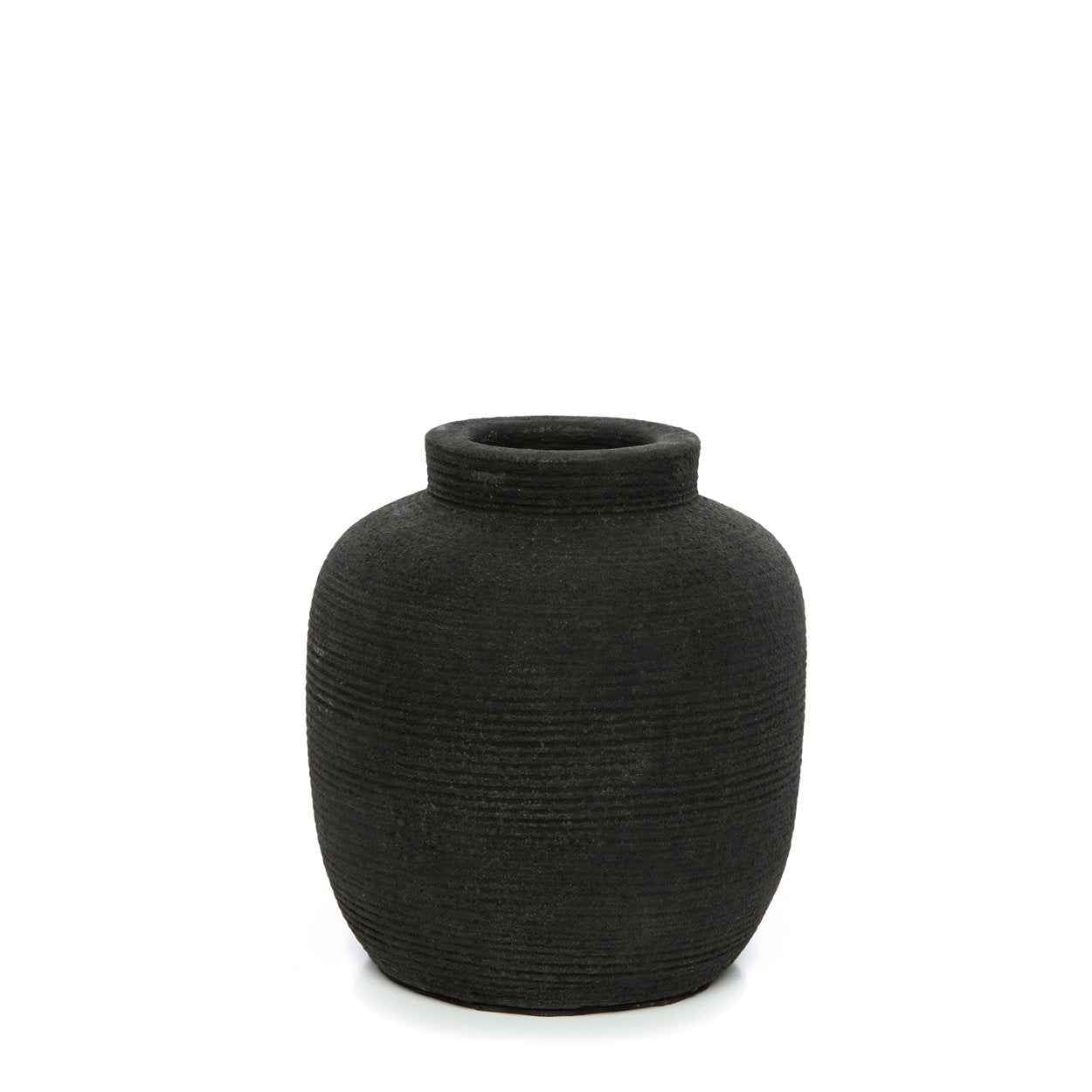 Bambua Peaky vaso terracotta nero S fiori secchi