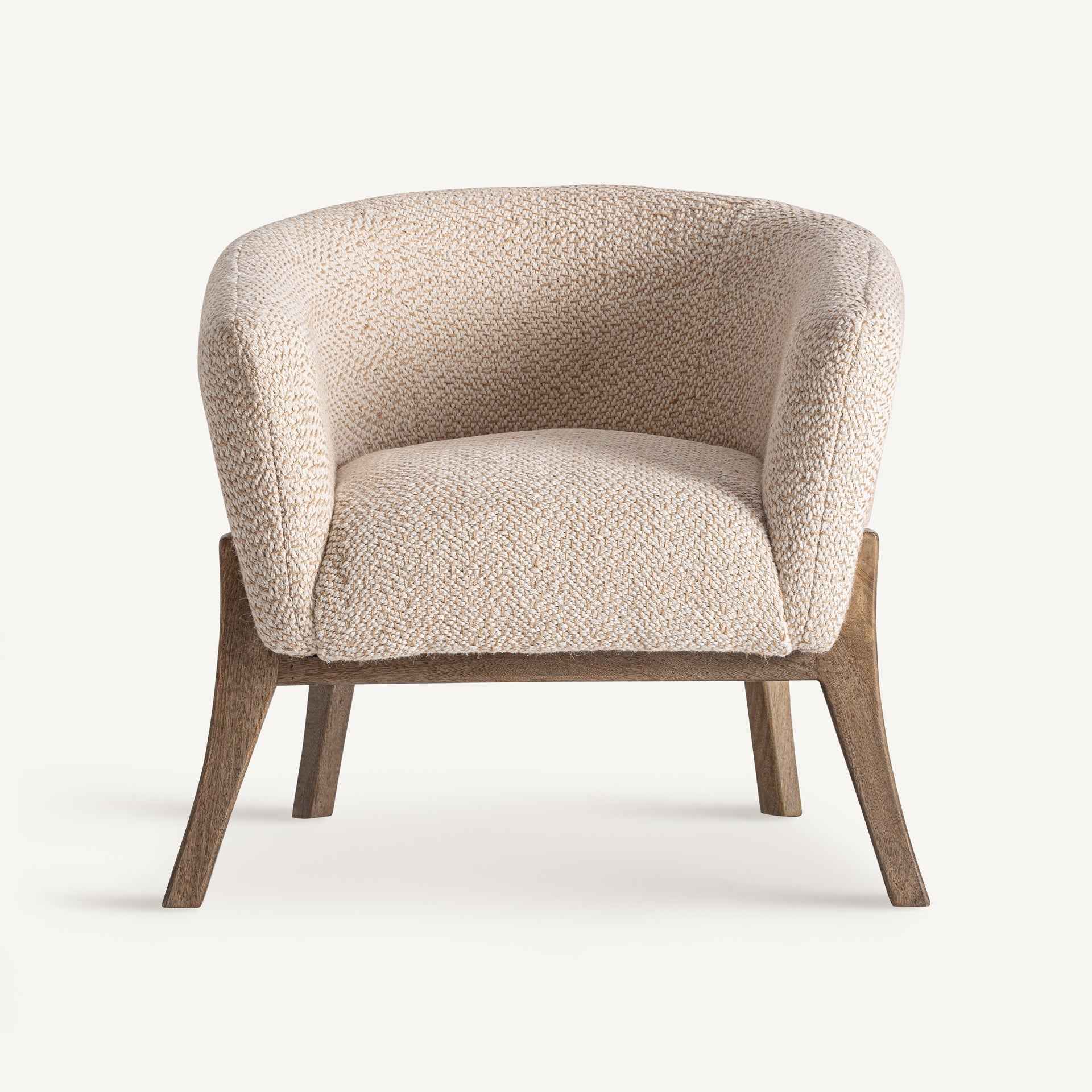 Bambua Liermo poltrona crema legno mango