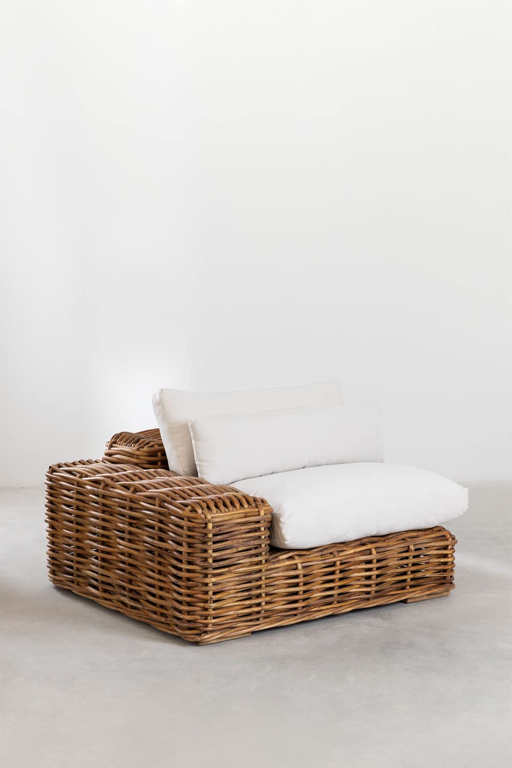Sklum Milu Modulo Divano da Giardino Rattan Mogano