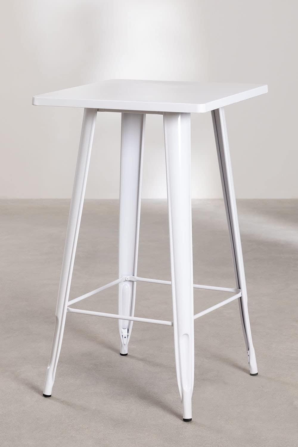 Sklum LIX tavolo alto in acciaio bianco 60x60