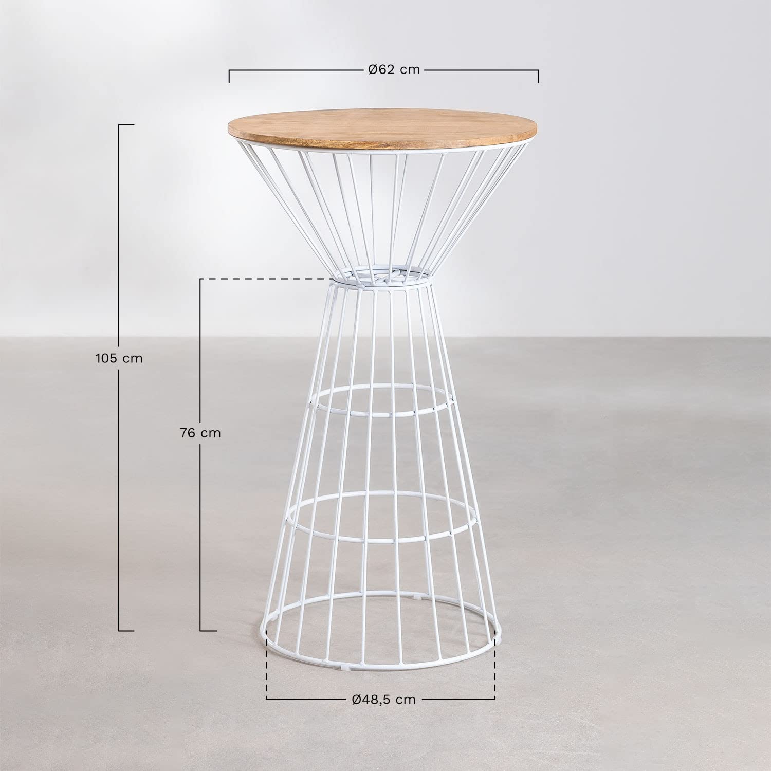 Sklum Bienny tavolo bar alto tondo Ø62 cm nero
