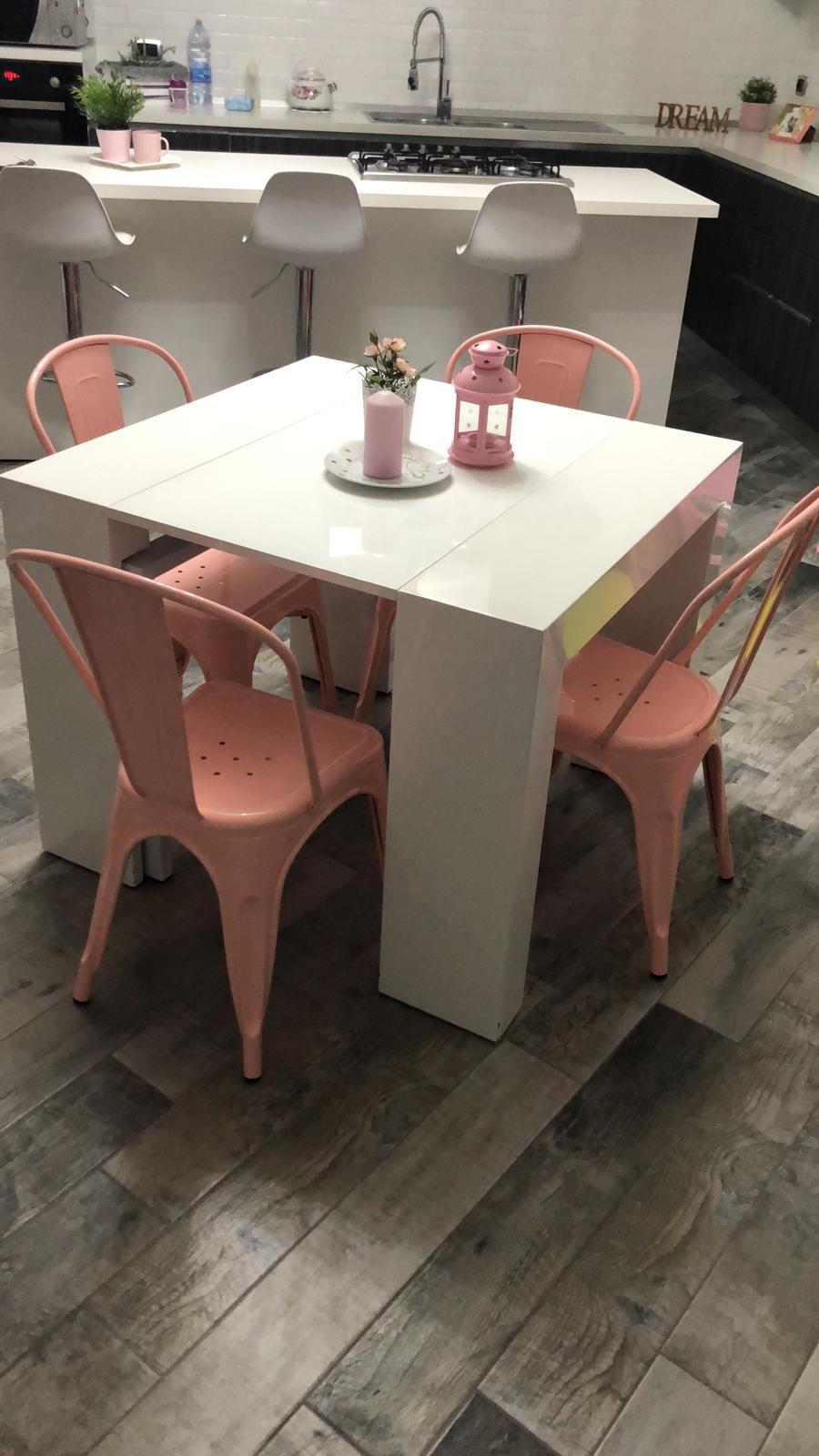 Sklum LIX set 4 sedie sala da pranzo acciaio lucido