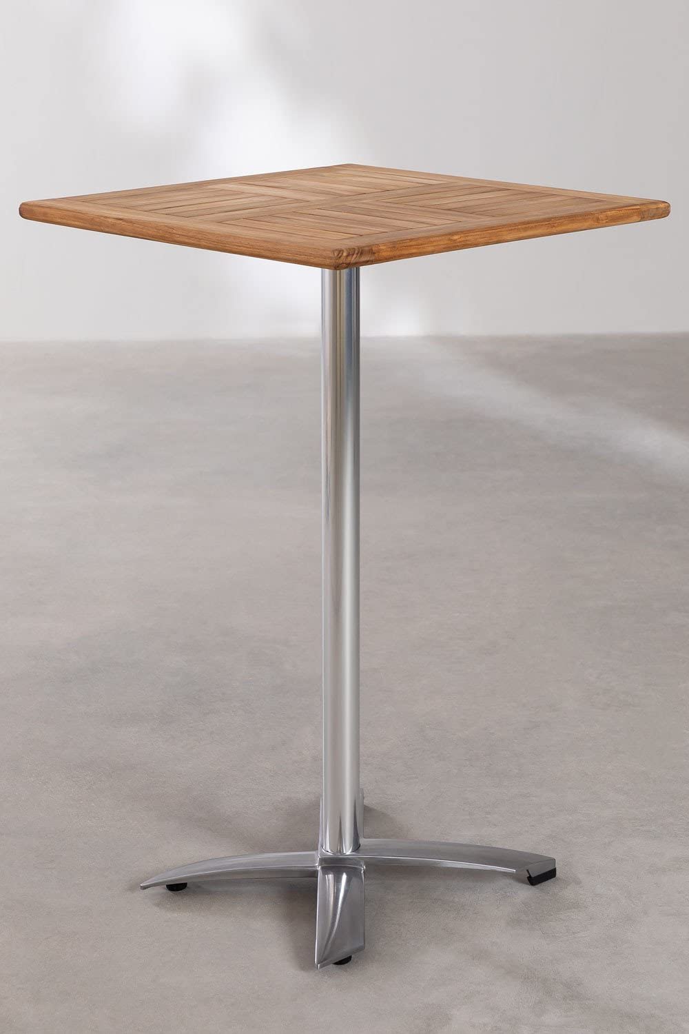 Sklum Bruh tavolo bar alto quadrato in teak 70x112 cm