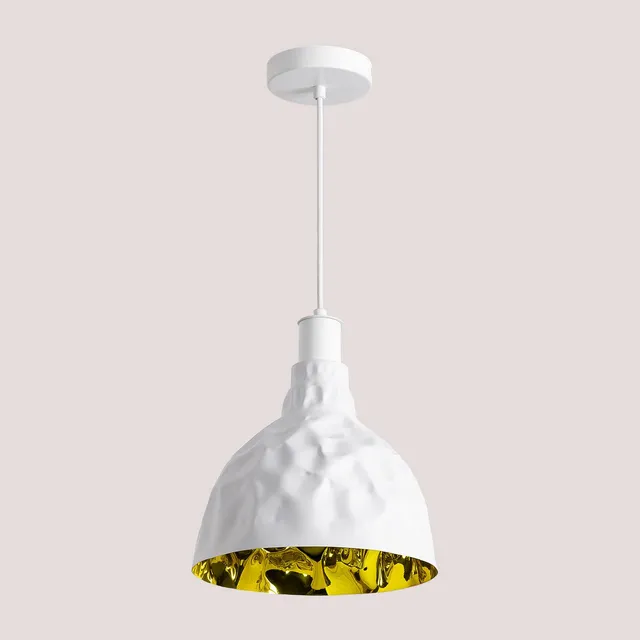 Sklum Dome lampadario bianco Ø25,5 cm interni oro