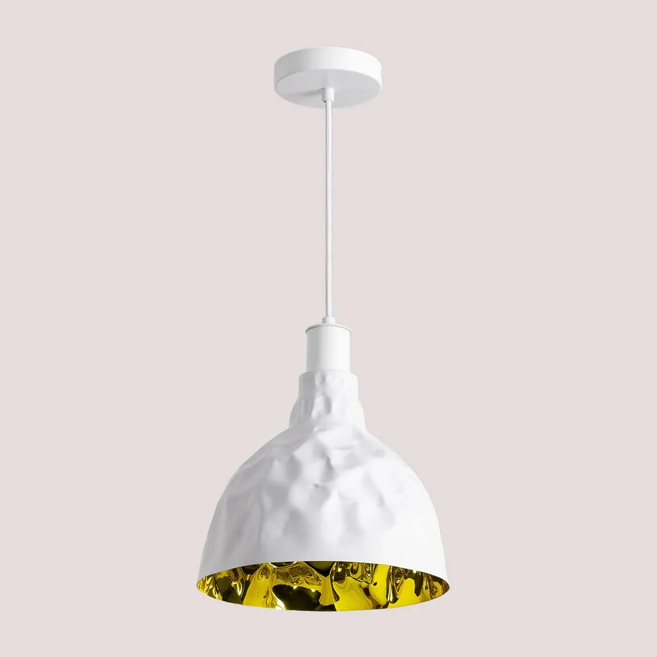 Sklum Dome lampadario bianco Ø25,5 cm interni oro