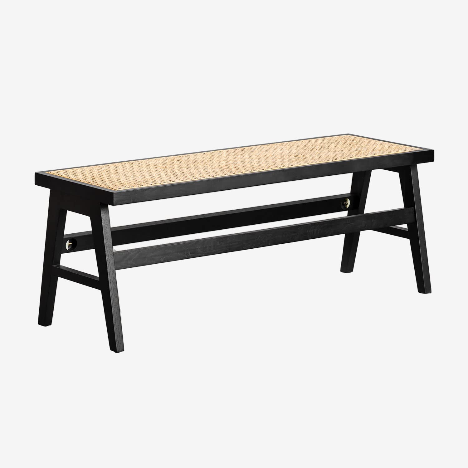 Sklum Lali panca frassino rattan nero 110 cm