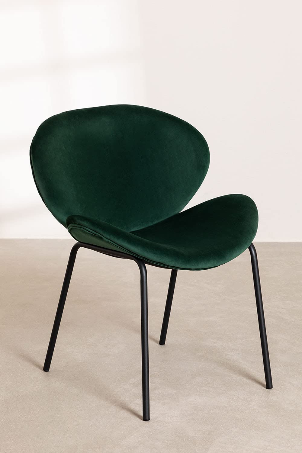 Sklum Fior sedia da pranzo velluto verde jungle