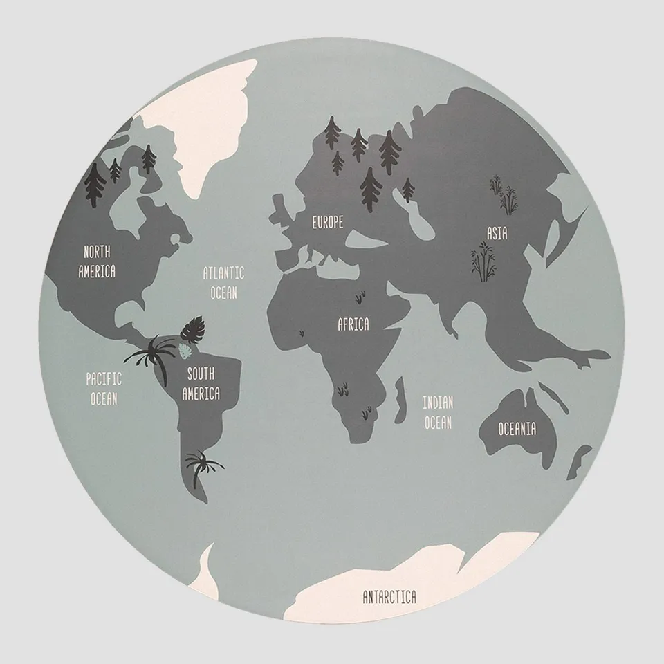 Sklum Nirar Kids C Tappeto Rotondo Ø150 cm Vinile Mappa