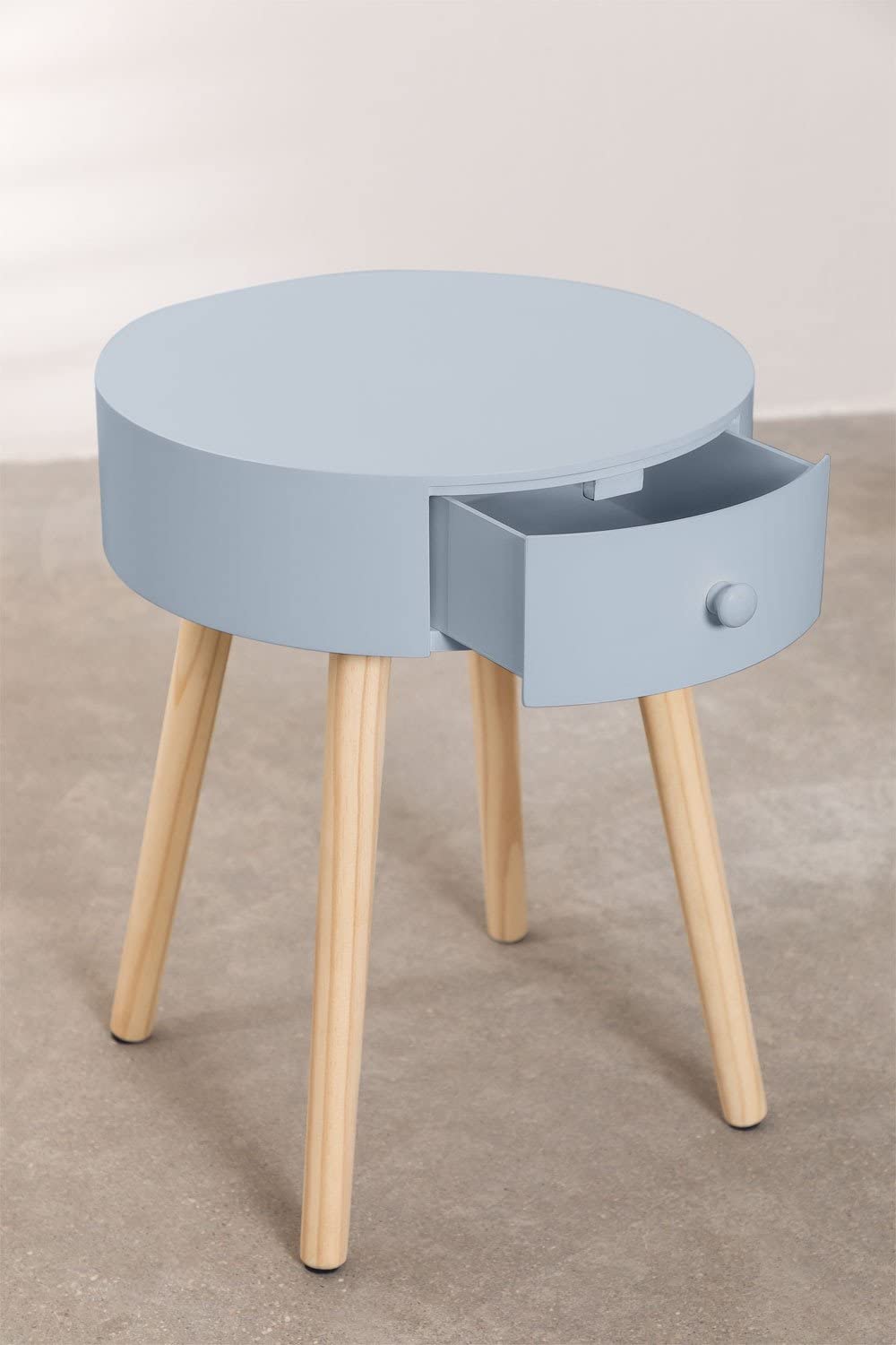 Sklum Lamba comodino legno grigio con cassetto