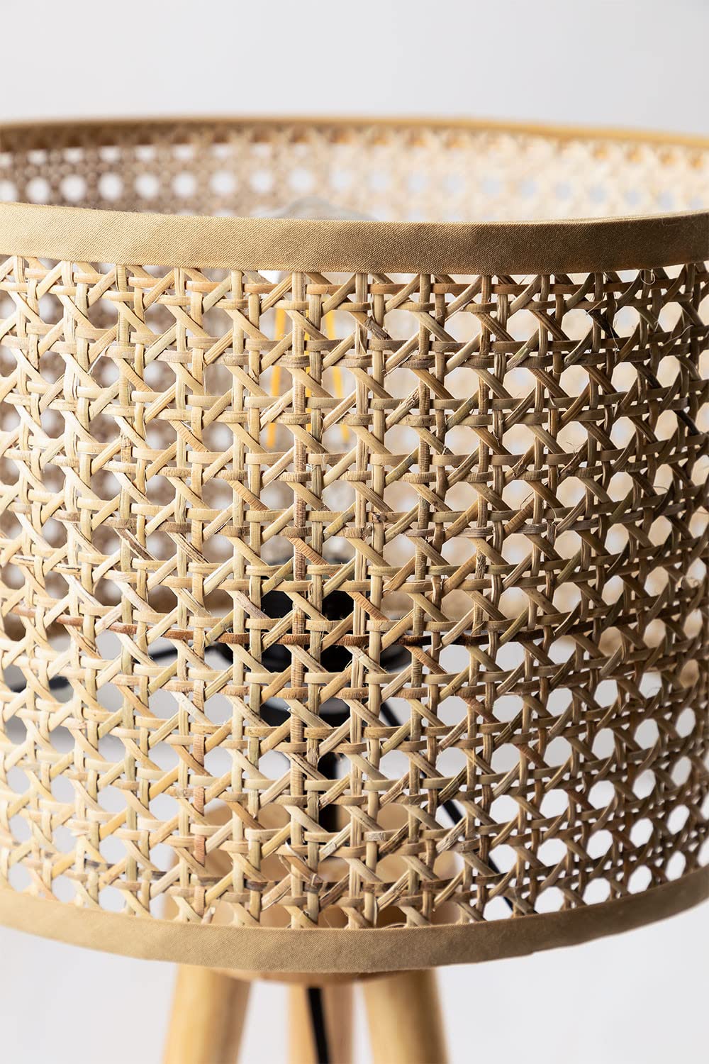 Sklum Serri lampada da tavolo rattan marrone naturale E27