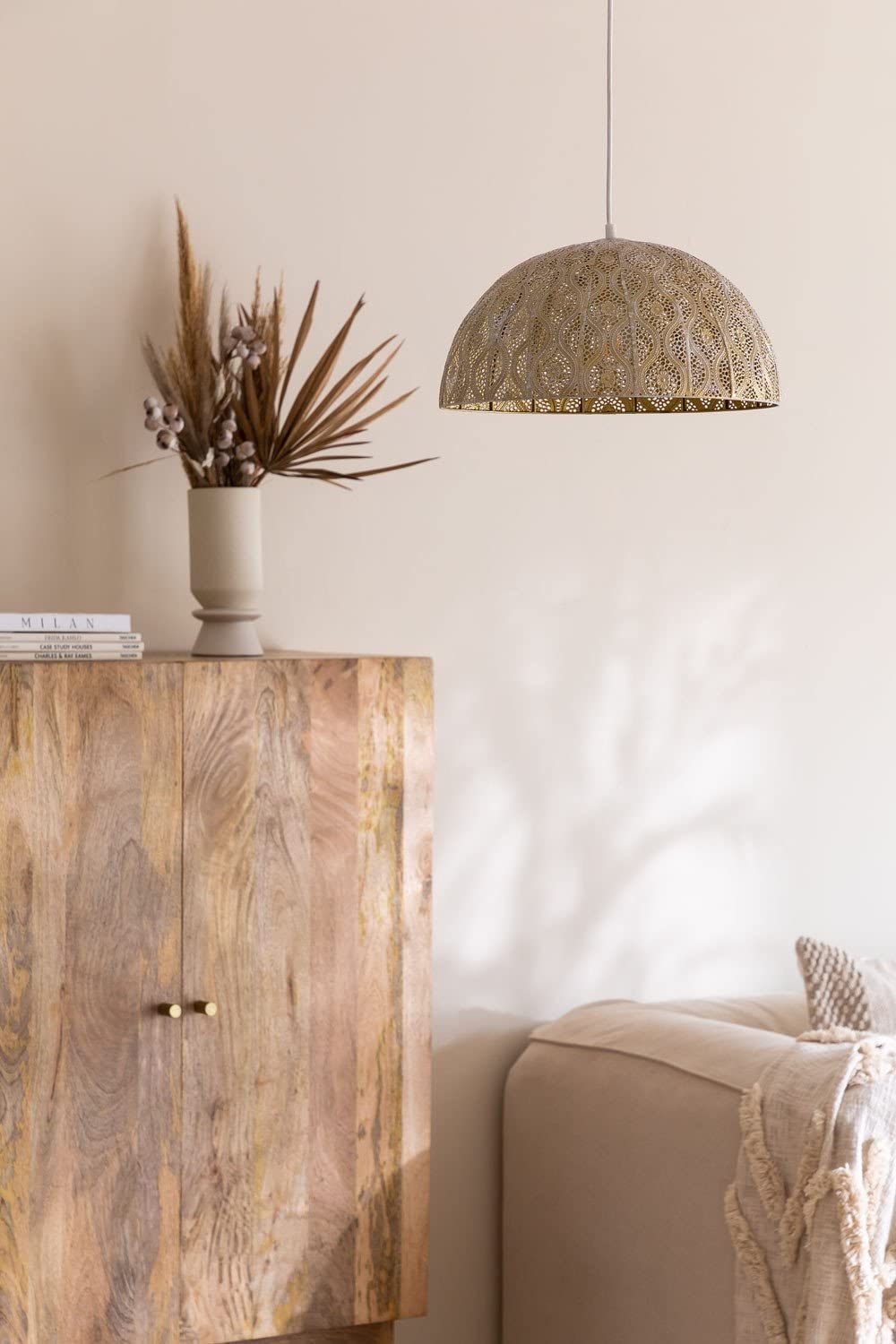 Sklum Meraki Lampada da Soffitto Metallo Oro Vintage