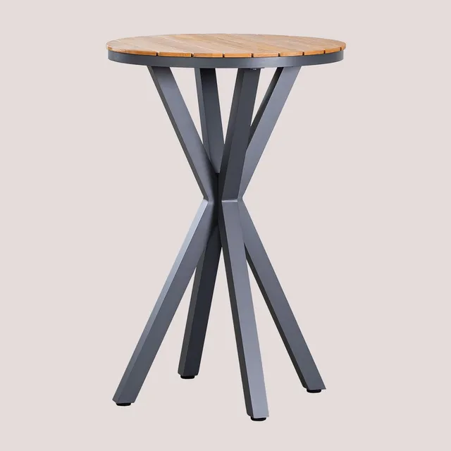 Sklum Archer tavolo bar alto tondo Ø70 cm antracite