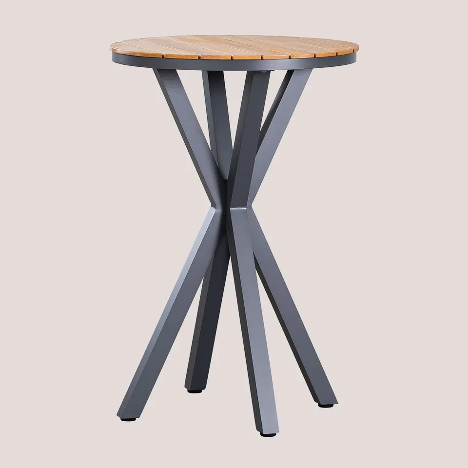 Sklum Archer tavolo bar alto tondo Ø70 cm antracite