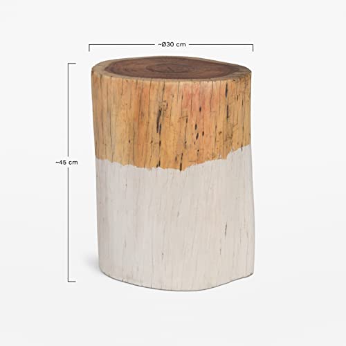 Sklum Tronk tavolino in legno bianco Ø30 cm