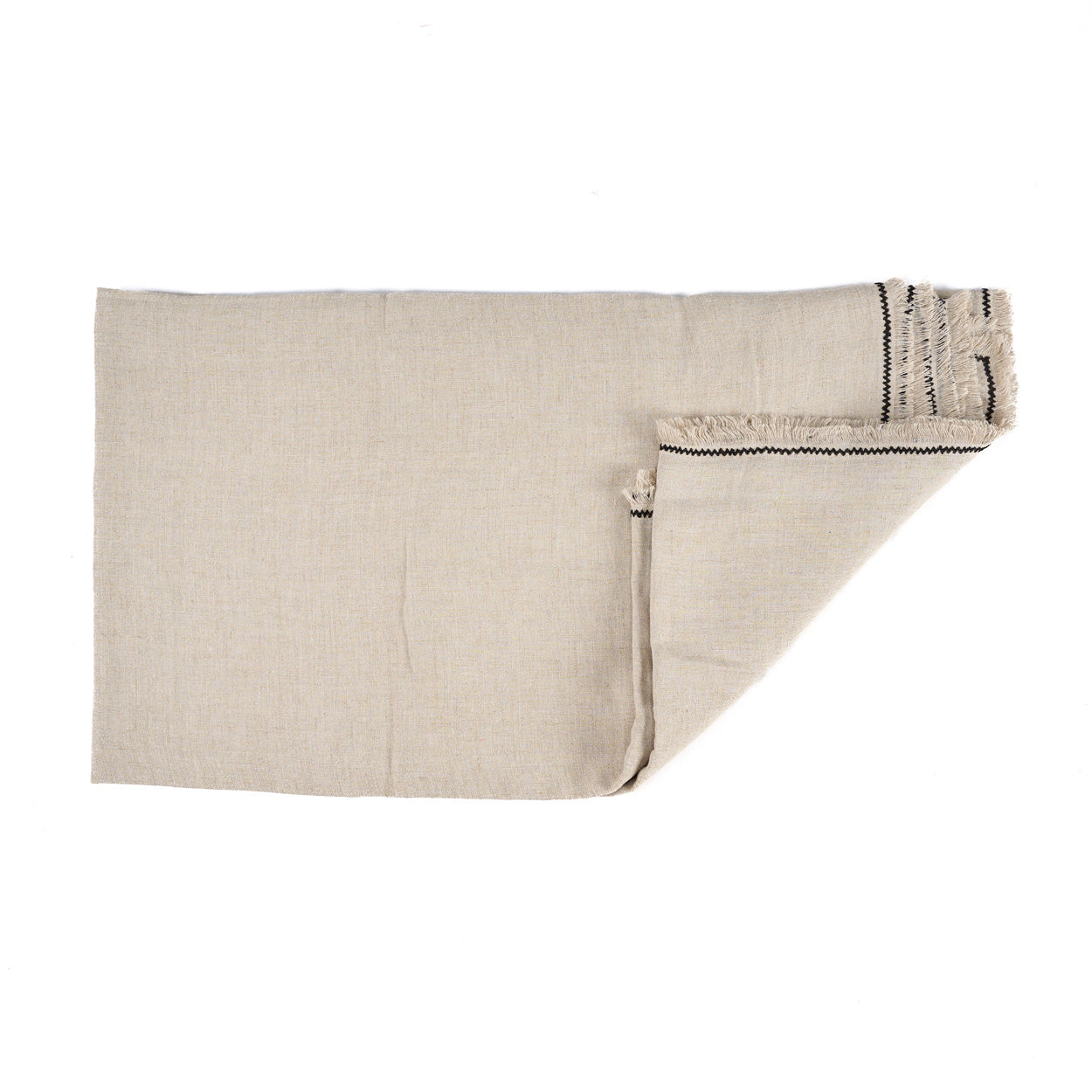 Bambua Tuscany tovaglia lino 150x250 nero naturale