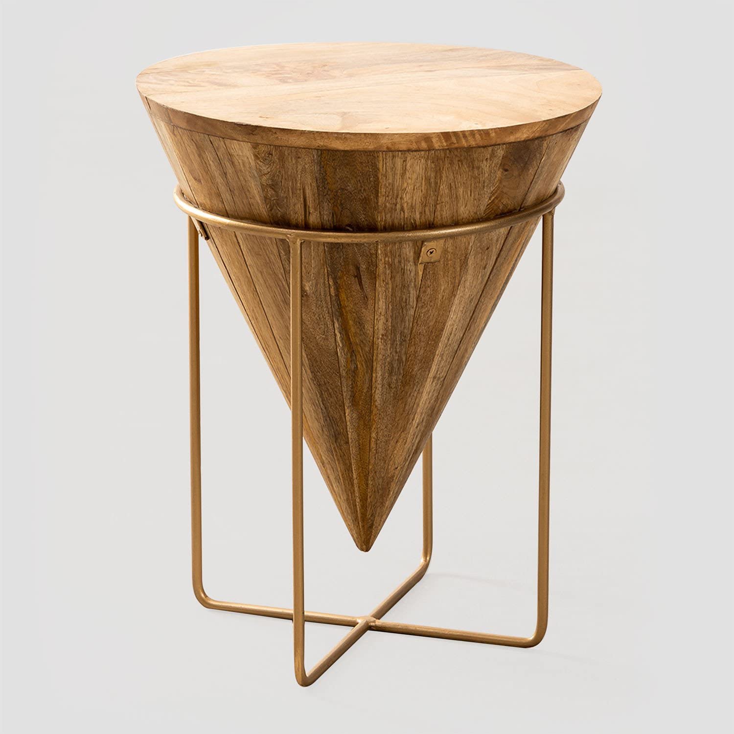 Sklum Piram Style Tavolino Rotondo D40 cm Legno Mango
