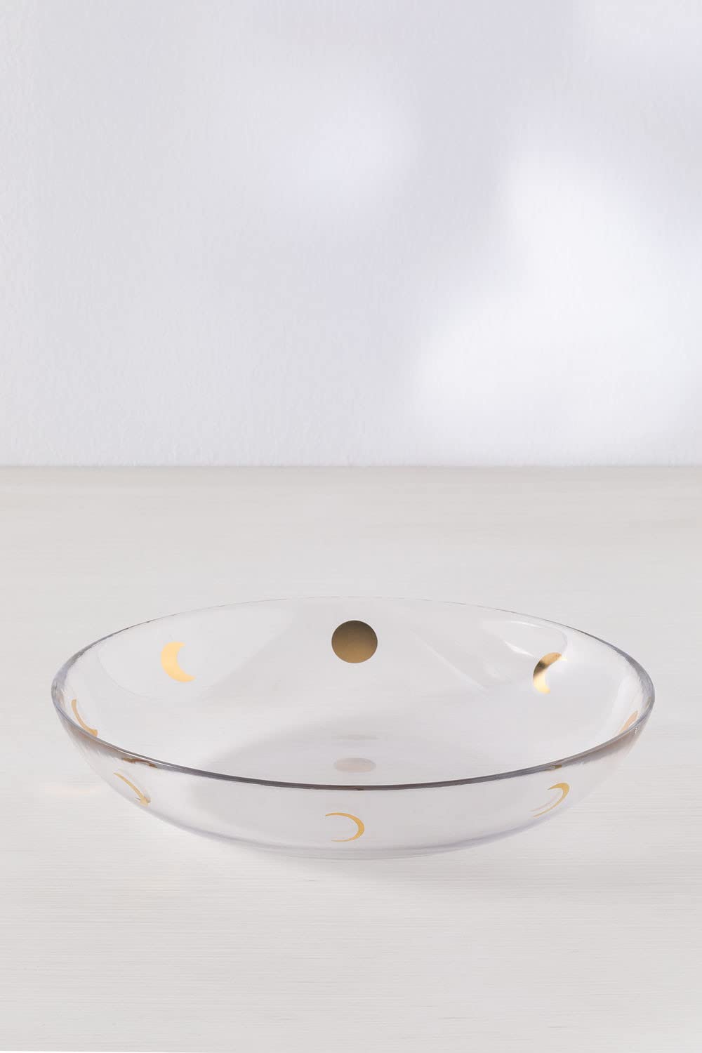 Sklum Exton Set 4 Piatti Fondi in Vetro 21,5 cm Oro