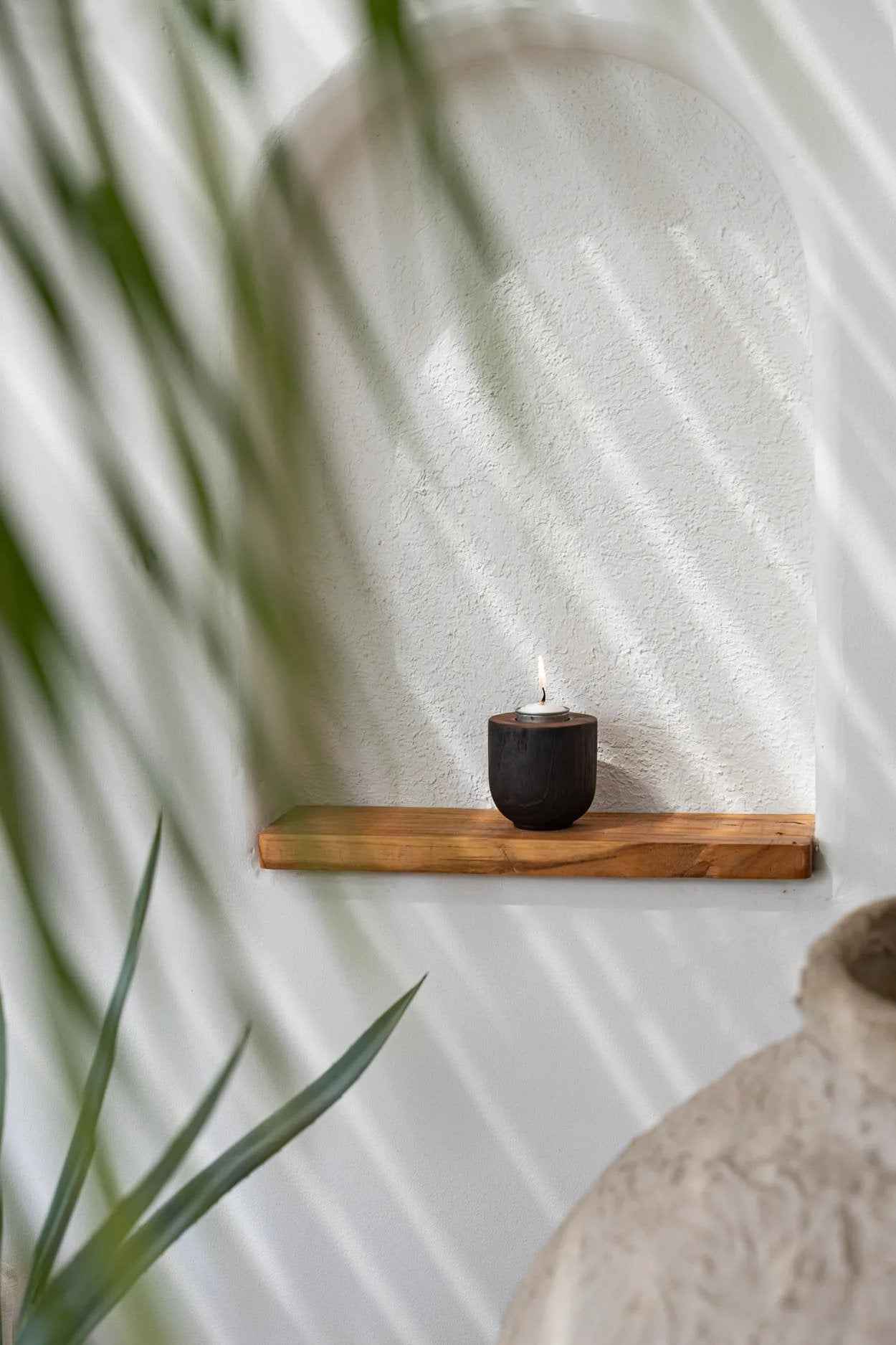 Bambua Bondi portacandele teak ciotola