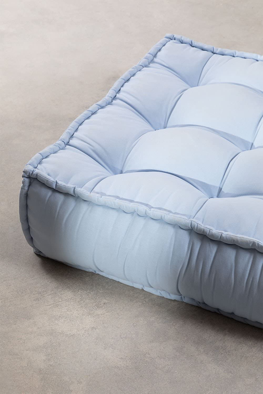 Sklum Yebel Pouf Modulare Cotone Blu Celeste 100 cm