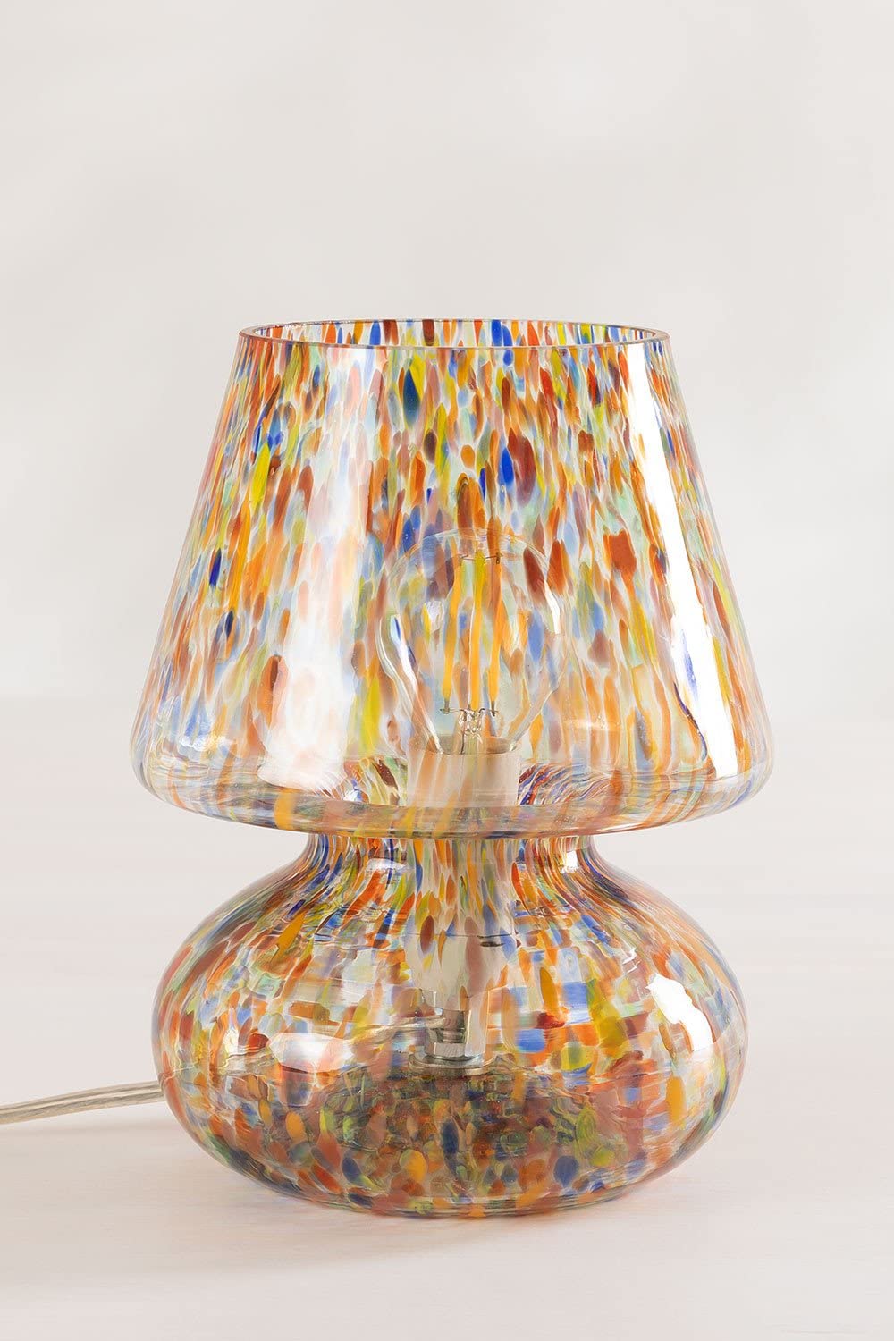 Sklum Suri lampada da tavolo in vetro E14 Ø16 cm