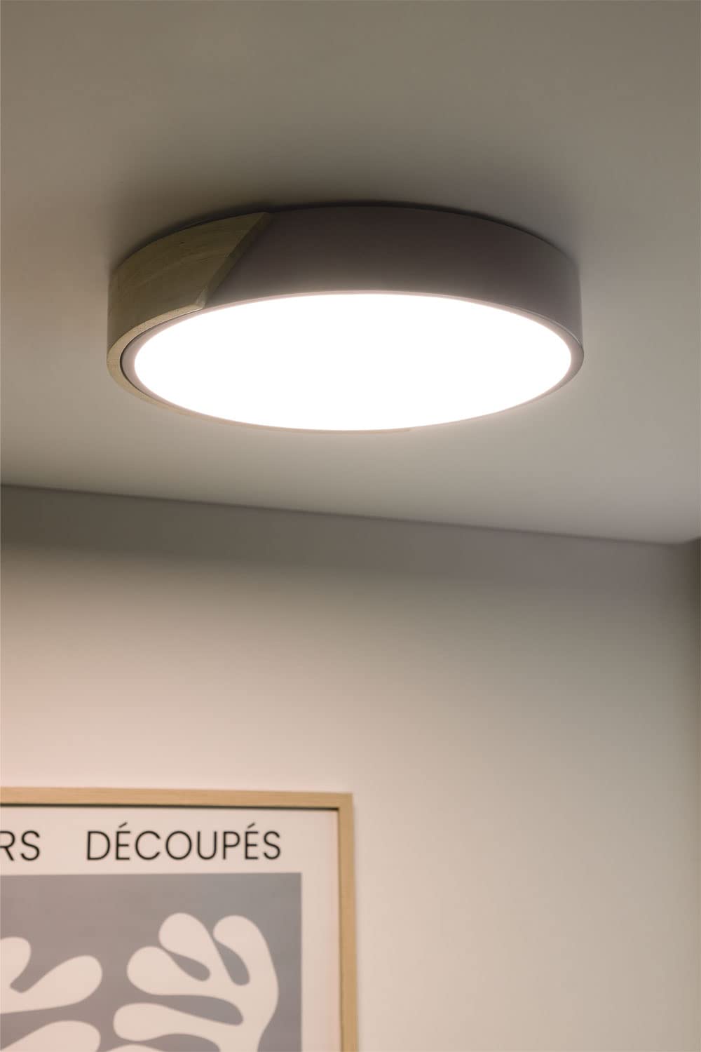 Sklum Jan Plafoniera LED Celadon Legno Ø30 cm