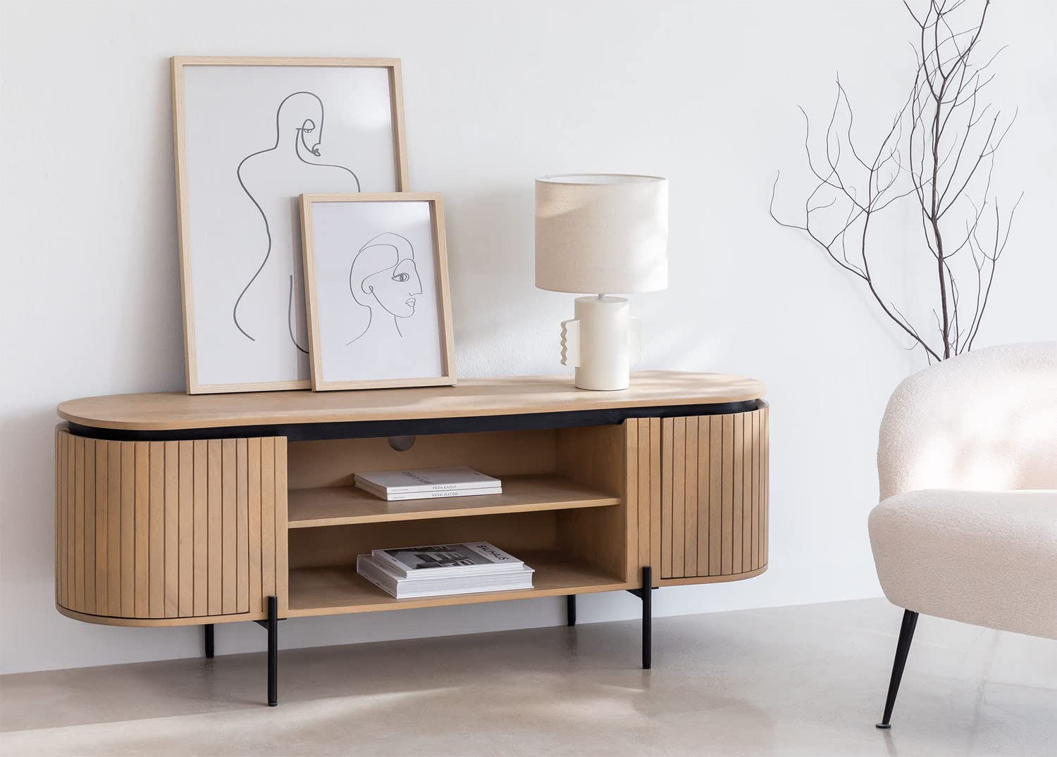 Sklum Anais mobile TV legno mango 160 cm