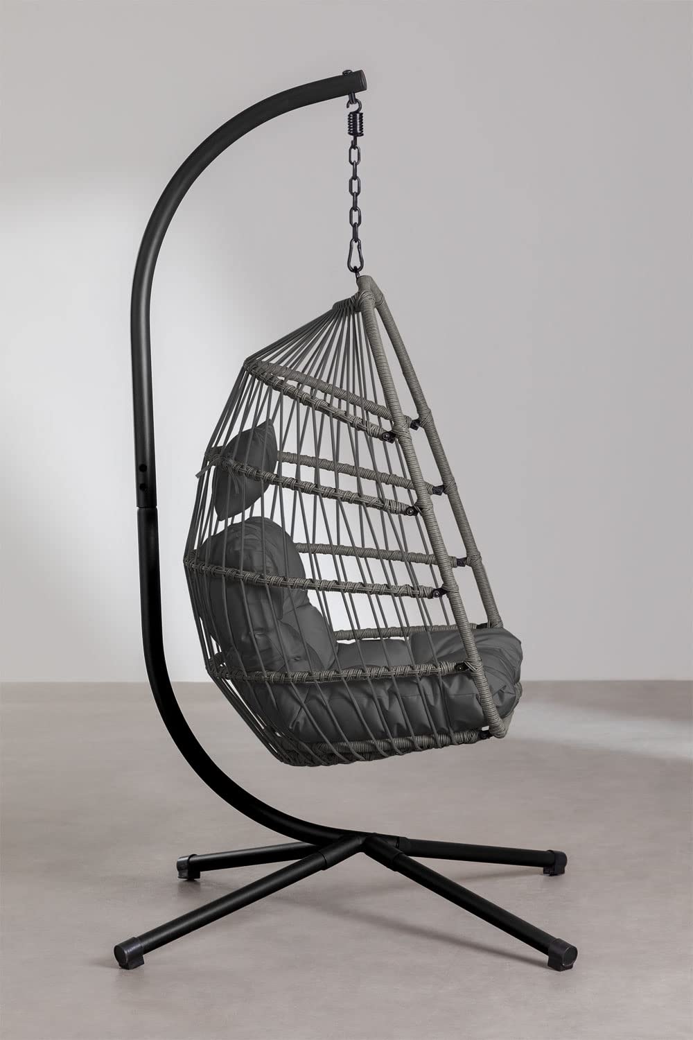 Sklum Anoop poltrona pensile da giardino con base e cuscino