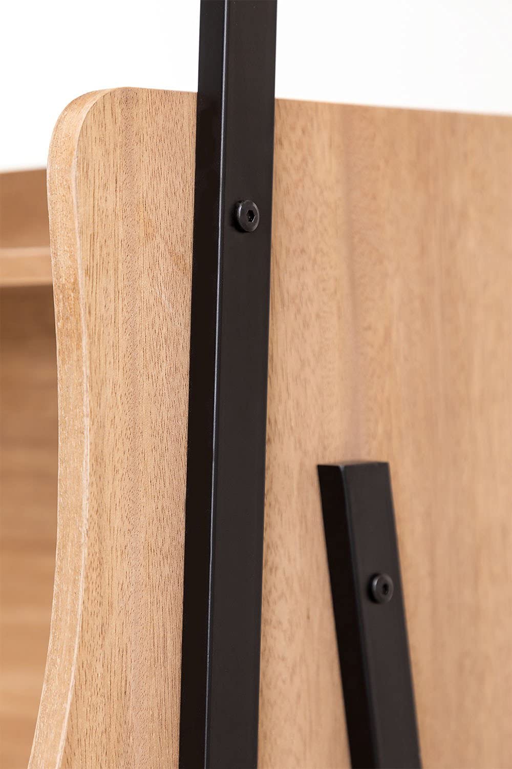 Sklum Glai scrivania MDF e metallo black natural scaffale
