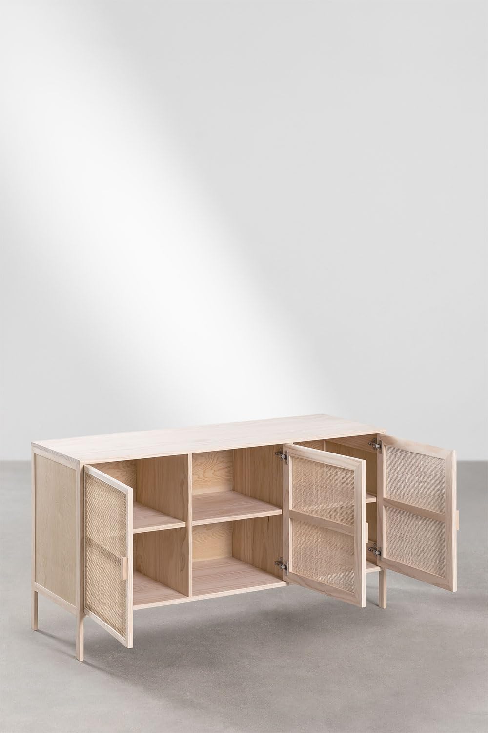 Sklum Reyna credenza in rattan e pino 136 cm