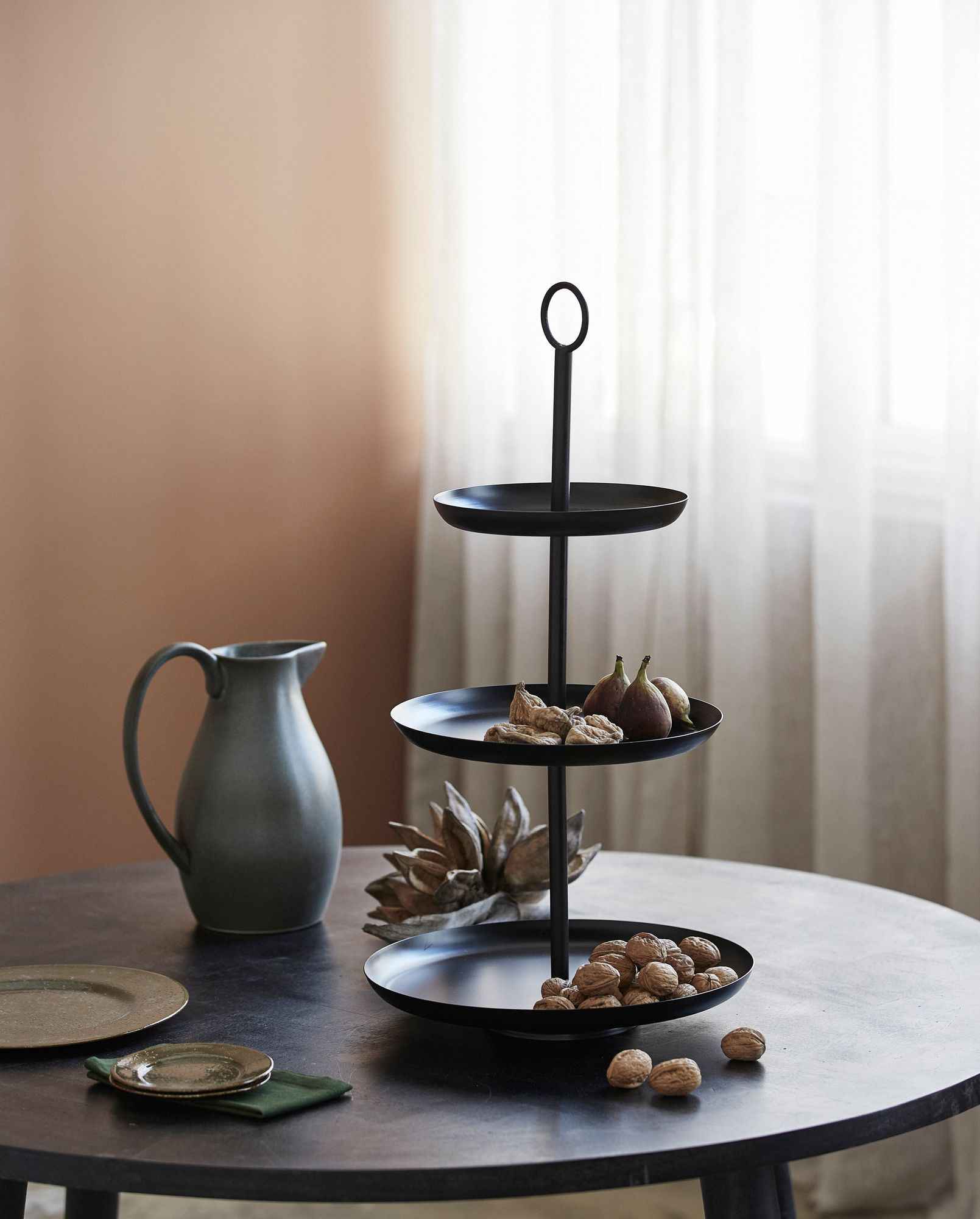 Bambua Assam Etagere L alzata metallo nero