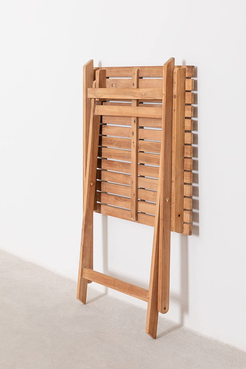 Sklum Nicola Tavolo Giardino Teak Pieghevole 60x60