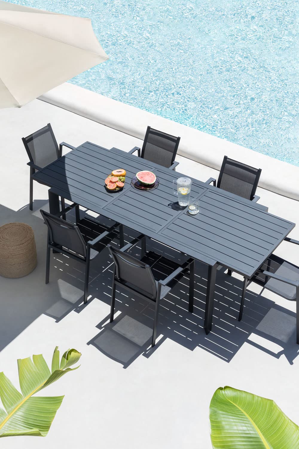 Sklum Starmi tavolo da giardino allungabile 180-240 antracite