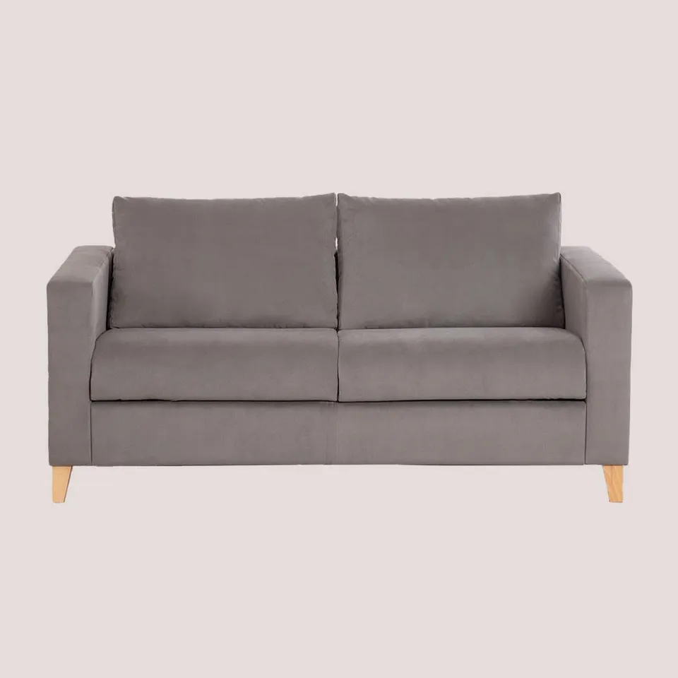 Sklum Rous Divano Letto 2 Posti in Velluto Grigio