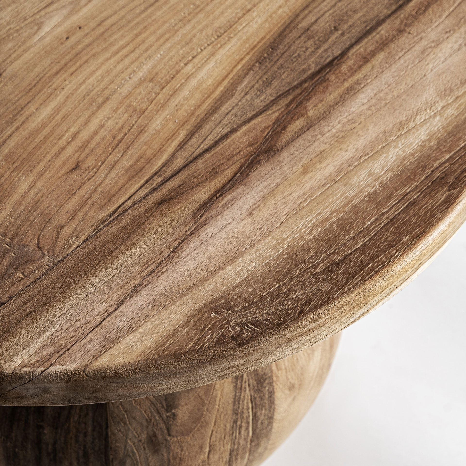 Bambua Erloy tavolino rotondo in teak di recupero