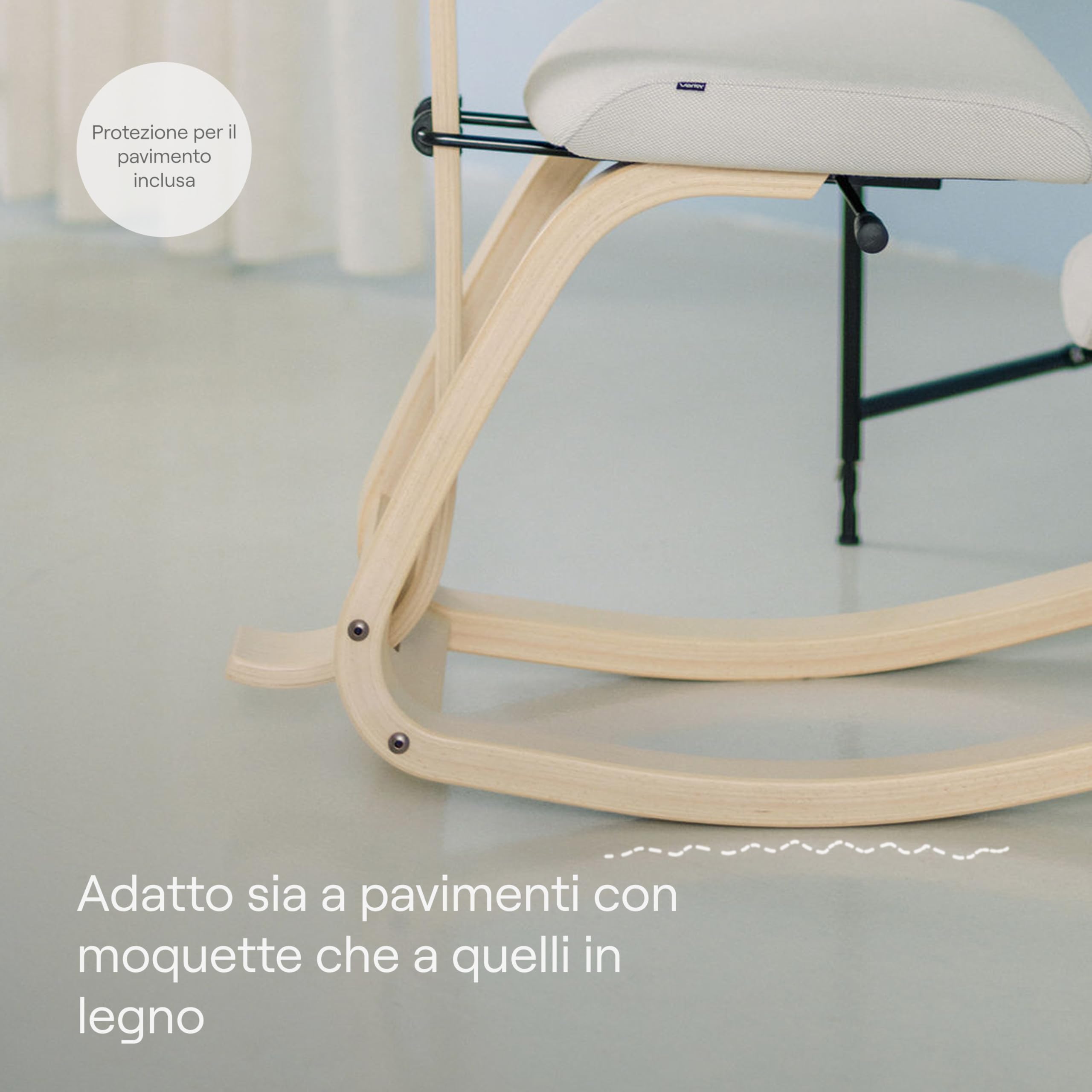 Varier Thatsit sedia ergonomica naturale/nero in faggio