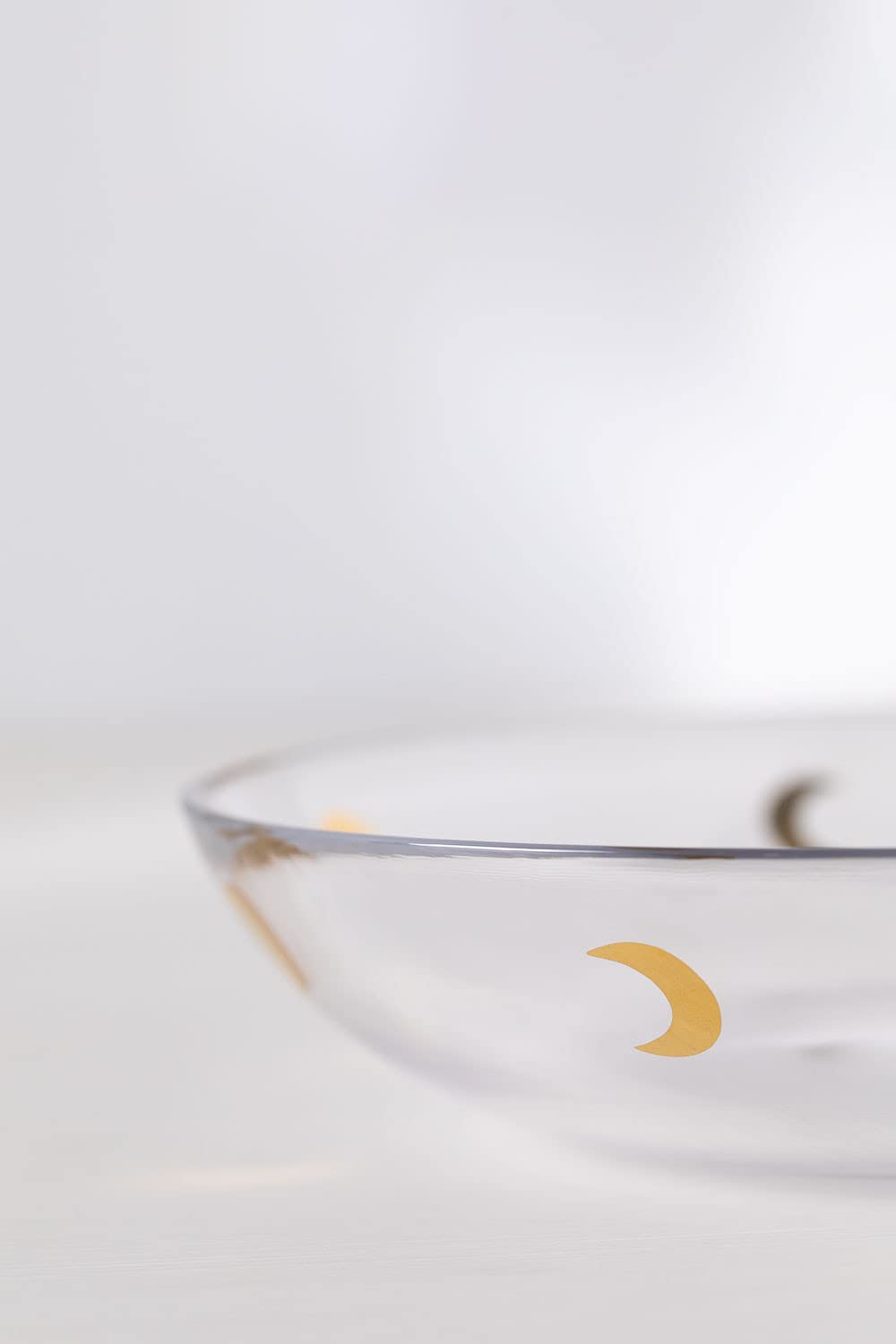 Sklum Exton Set 4 Piatti Fondi in Vetro 21,5 cm Oro